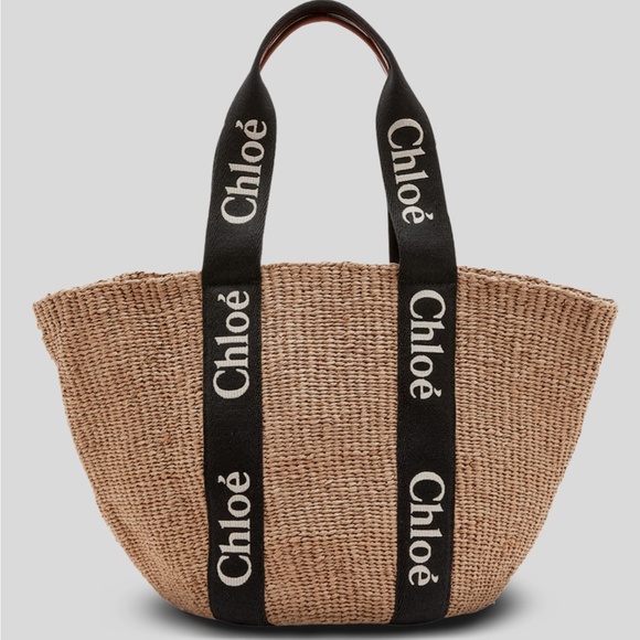 Chloe Woody Large Mifuko Basket Bag with Logo Webbing - Picture 1 of 1